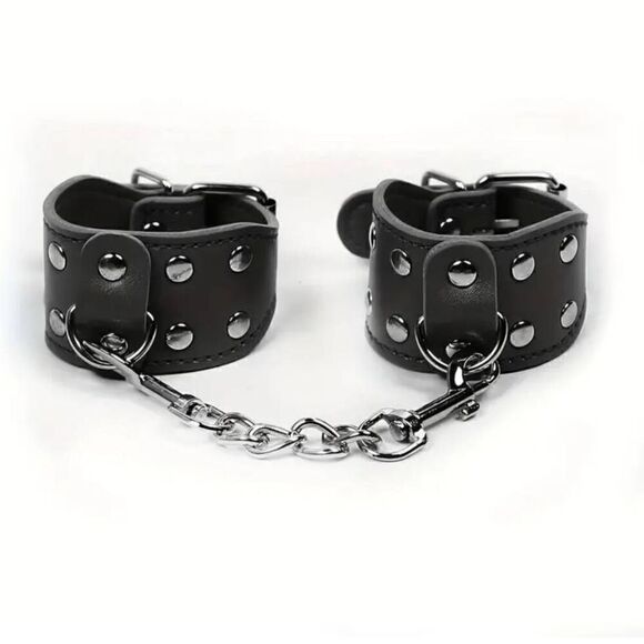 Black Erotic 3 piece Teasing Mask Hand Cuffs Set - Picture 1 of 4